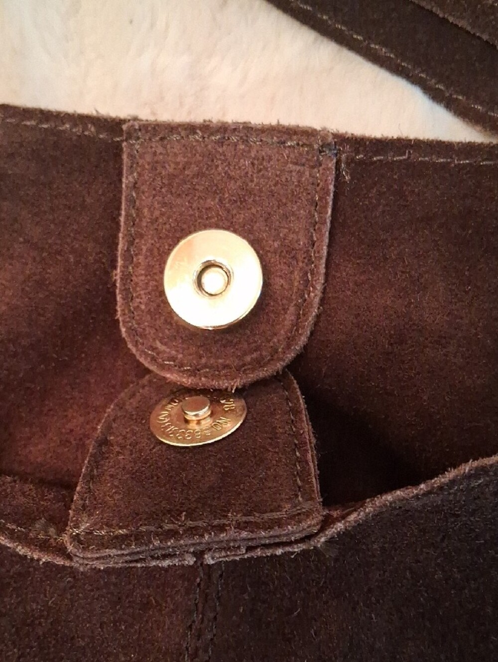 Haute Hippie Dark Brown Large Suede Hobo Bag - Picture 5 of 9